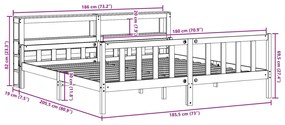 ΠΛΑΙΣΙΟ ΚΡΕΒΑΤΙΟΥ ΜΕ ΚΕΦΑΛΑΡΙ 180X200 ΕΚ ΜΑΣΙΦ ΞΥΛΟ ΠΕΥΚΟΥ 3305925