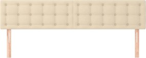 vidaXL Κεφαλάρια Κρεμ 180x5x78/88 εκ. Ύφασμα