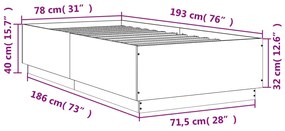 ΠΛΑΙΣΙΟ ΚΡΕΒΑΤΙΟΥ ΜΑΥΡΟ 75 X 190 ΕΚ. ΑΠΟ ΕΠΕΞΕΡΓΑΣΜΕΝΟ ΞΥΛΟ 3209759