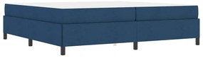 vidaXL Κρεβάτι με ελατήρια Μπλε και Μαύρο 200 x 200 cm