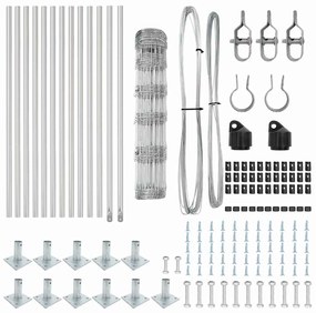 vidaXL Στύλος Περιφράξεων Γαλβανισμένο 25 x 0,8 m Ατσάλι