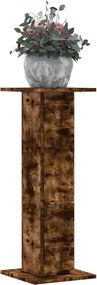 vidaXL Βάσεις Φυτών 2Τεμ. Καπνιστή Δρυς 30x30x80εκ. Επεξεργασμένο Ξύλο