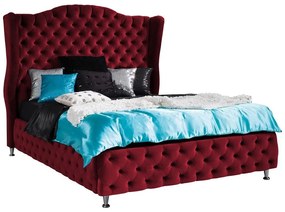 Κρεβάτι Florence 102, Διπλό, Κόκκινο, 140x200, Ταπισερί, 167x222x162cm, 96 kg | Epipla1.gr