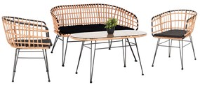 ΣΕΤ ΕΞΩΤ.ΧΩΡΟΥ 4ΤΜΧ ALLEGRA HM21051 ΣΥΝΘ.RATTAN ΜΠΕΖ-ΜΑΥΡΟ ΜΕΤΑΛΛΟ - 9996790 - HM21051