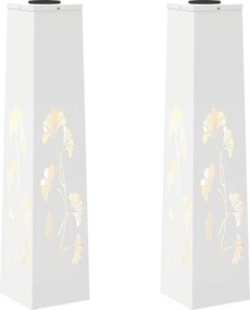 vidaXL Ηλιακό LED Φως Δρόμου 2 pcs Θερμό λευκό 18 x 18 x 80 εκ.