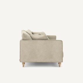 Καναπές 3 θέσεων compact από λινό βελούδο, LAZARE