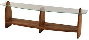 Έπιπλο Τηλεόρασης Surf 552NOS1533 160x35x45cm Chestnut-Clear