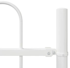 vidaXL Λευκός Φράχτης Κήπου με Ύψος, 5,1x1 μ, Από Χάλυβα