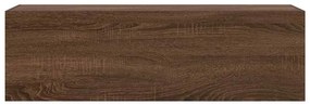 vidaXL ντουλάπι τοίχου μπάνιου καφέ δρυς 100x25x30 cm