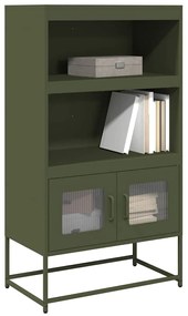 vidaXL Highboard Ελαιοπράσινο 68x39x123 cm Ατσάλι