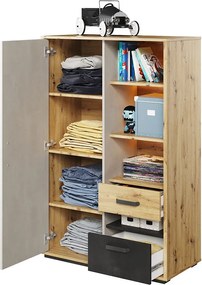 Ντουλάπα Qubic 1D2S Γραφείου - 90.00Χ42.00Χ138.00cm