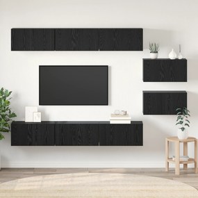 vidaXL Σετ επίπλου τηλεόρασης 8 pcs Μαύρη δρυς 60 x 30 x 30.5 εκ.