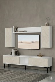 Stewehome Σετ έπιπλο τηλεόρασης με ράφι 150x30x41 cm