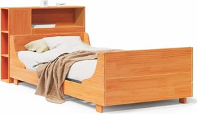 vidaXL Σκελετός Κρεβ. Χωρίς Στρώμα Καφέ Κεριού 100x200 εκ Μασίφ Πεύκο