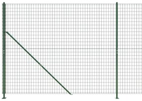Συρματόπλεγμα Περίφραξης Πράσινο 1,8 x 25 μ. με Βάσεις Φλάντζα - Πράσινο