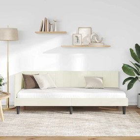 vidaXL Κρεβάτι Γωνίας Κρεμ 80 x 200 cm Βελούδο
