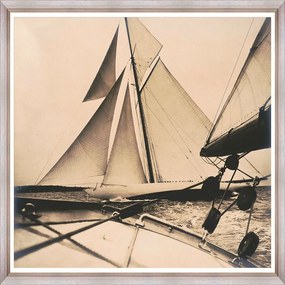 Κάδρο Reliance Yacht 1903 Fa13385 100X80Cm Beige-Grey Mindthegap Οριζόντιοι Wood