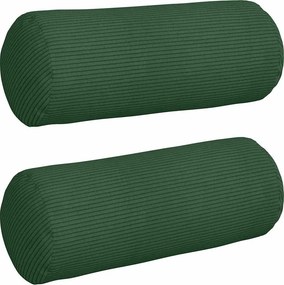 vidaXL Μαξιλάρια Στήριγμα 2 pcs Σκούρο Πράσινο Ø 15 x 40 εκ