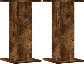vidaXL Βάσεις Ηχείων 2Τεμ. Καπνιστή Δρυς 30x30x60εκ Επεξεργασμένο Ξύλο
