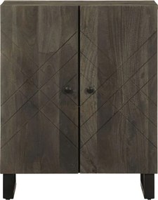 vidaXL Μπουφές Μαύρο 60x33x75 cm Μασίφ Ξύλο Μάνγκο