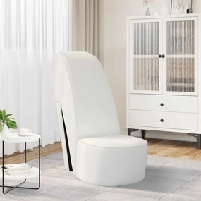 vidaXL Κάθισμα Γόβα Λευκό από Συνθετικό Δέρμα