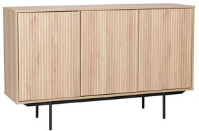 Μπουφές Rigote 05-0534 140x39x82,8cm Sonoma-Black Particle Board, Metal
