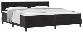 vidaXL Box Spring Bed με Στρώμα Μαύρο 200x200 εκ Βελούδο