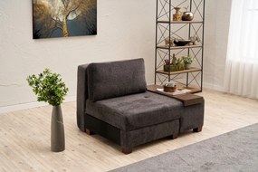 1-Seat Sofa-Bed Perenna Chenille Right - Anthracite Anthracite