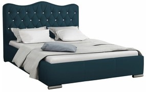 Κρεβάτι Baltimore 141, Διπλό, Μπλε, Ταπισερί, Τάβλες για Κρεβάτι, 200x218x100cm, 133 kg | Epipla1.gr