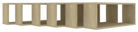 vidaXL Ράφια Κύβοι Τοίχου 6 τεμ. Sonoma Δρυς 60x15x23 εκ. Επεξ. Ξύλο