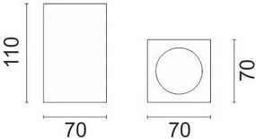 Σποτ οροφής 566 Square-Ύψος: 11 εκ.