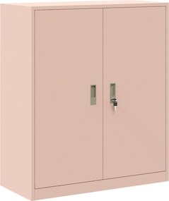 vidaXL Ντουλάπι αποθήκευσης 2 τμχ. Ροζ 90 x 40 x 175 εκ Ατσάλι