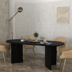 Τραπέζι Cortado Megapap χρώμα sencron black 200x90x74εκ.