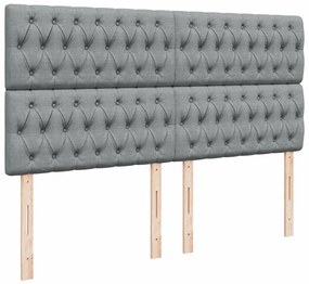 ΚΡΕΒΑΤΙ BOXSPRING ΜΕ ΣΤΡΩΜΑ ΑΝΟΙΧΤΟ ΓΚΡΙ 180X200 ΕΚ. ΥΦΑΣΜΑΤΙΝΟ 3294442