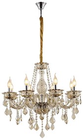 Artekko Chandelier Champ Πολυέλαιος 8φωτος Σαμπανιζέ Κρύσταλλο (70x70x60)cm Artekko 023-3033