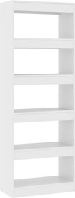 vidaXL Βιβλιοθήκη/Διαχωριστικό Χώρου Λευκό 60x24x155 εκ. Επεξ. Ξύλο