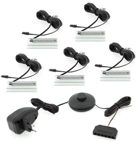Lh-homefurniture Φωτισμός επίπλου: 5 Led ραφιού με μετασχηματιστή χρώμα μπλε 36110-A3-L 36110-A3-L