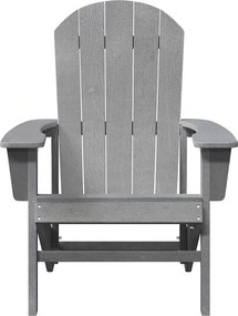 vidaXL Καρέκλα Adirondack Ανοιχτό γκρι HDPE