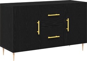 vidaXL Πλαϊνό γραφείο Μαύρη Οξυά 100 x 36 x 60 εκ. Επεξεργασμένο ξύλο