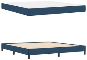 vidaXL Κρεβάτι με ελατήρια με στρώμα Μπλε 180 x 200 cm ύφασμα