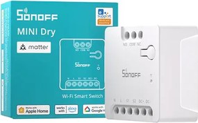 SONOFF smart διακόπτης MINI-D, WiFi, συμβατός με Matter, λευκός