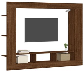 vidaXL Έπιπλο Τηλεόρασης Καφέ Δρυς 152x22x113 εκ. Επεξ. Ξύλο