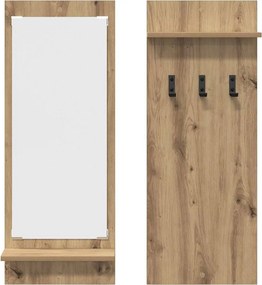 vidaXL Τοίχου Κρεμάστρα Artisan Oak 70 x 10 x 90 εκ.