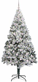 vidaXL Τεχνητό Χριστουγεννιάτικο Δέντρο με 300 LED Λευκό 240 cm