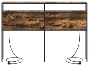 vidaXL Κεφαλάρι Αποθήκης Καπνιστή δρυς 135 cm Επεξεργασμένο ξύλο