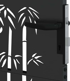 vidaXL Πύλη Κήπου Μαύρο 85 x 200 cm Ατσάλι με Επικάλυψη Πούδρας