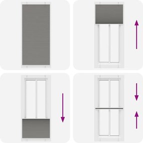 vidaXL Πλισέ περσίδα Ανθρακί 100x200 cm Πλάτος υφάσματος 99,4 cm
