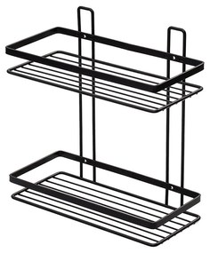 Ραφιέρα Μπάνιου Διπλή (25.1x12.5x27.2) Estia Elegant Black 02-8703