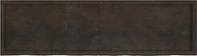 vidaXL Πάγκος Μπάνιου Σκούρο Καφέ 180x50x(2-6) εκ. Επεξεργ. Μασίφ Ξύλο