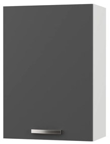 CHARLOTΤE Πάνω Ντουλάπι 50x30.5x71.8εκ με μεταλλικά χερούλια Γραφίτης SO-CV50GR